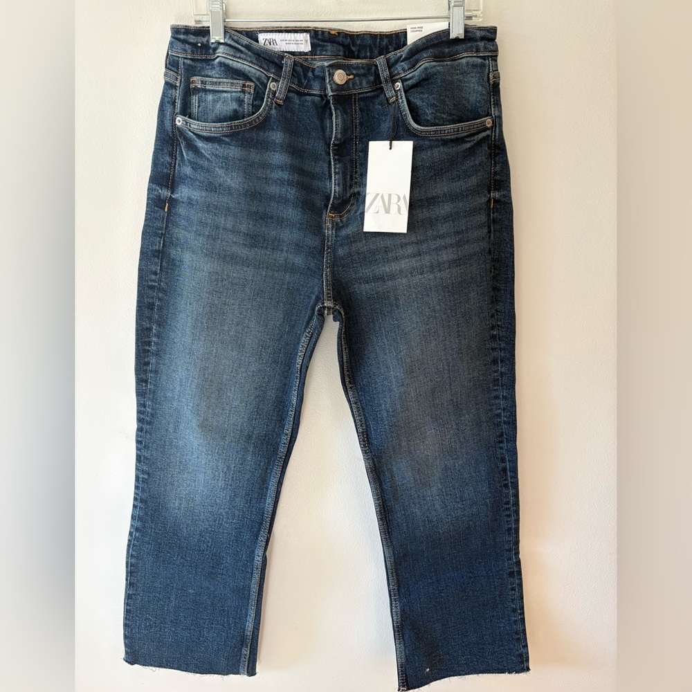 Zara Crop Flare Jeans NWT